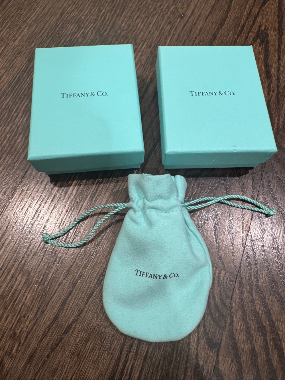 2 Tiffany & Co. Jewelry Boxes and Drawstring Pouch - Picture 2 of 6
